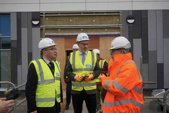 Robert visiting the £26 million A&E at the GWH, which will open later this year