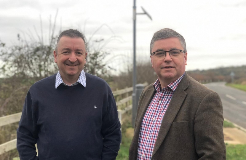 Cllr Gary Sumner and South Swindon MP Robert Buckland