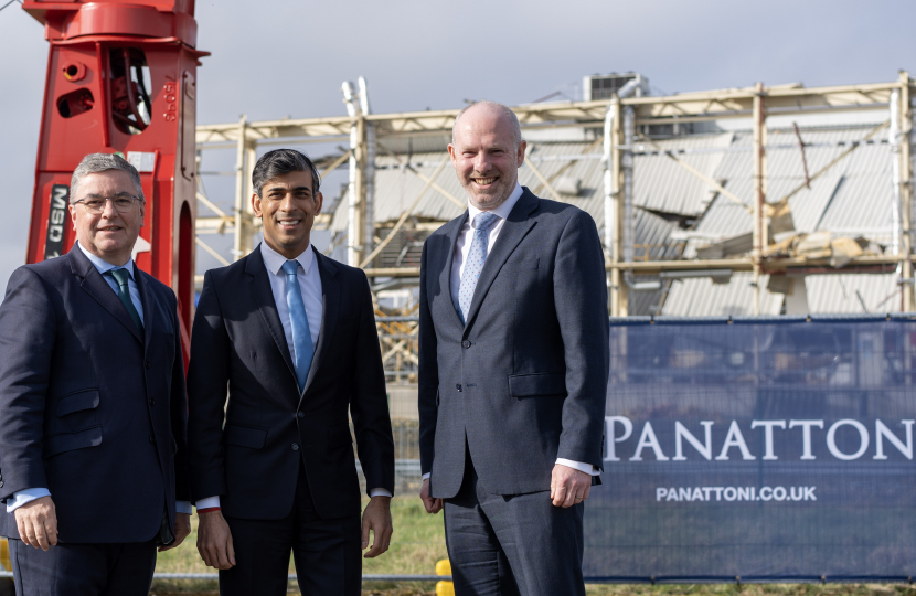 Sir Robert Buckland MP, Rt Hon Rishi Sunak MP and Justin Tomlinson MP