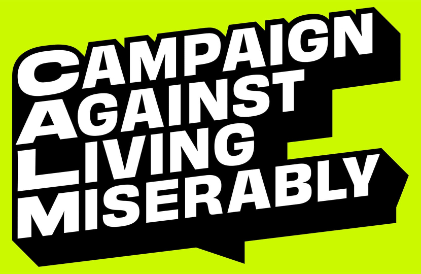 Campaign Against Living Miserably (CALM) Logo