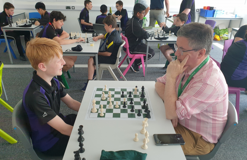 Robert's visit to the Chess in School Event at The Deanery in Swindon