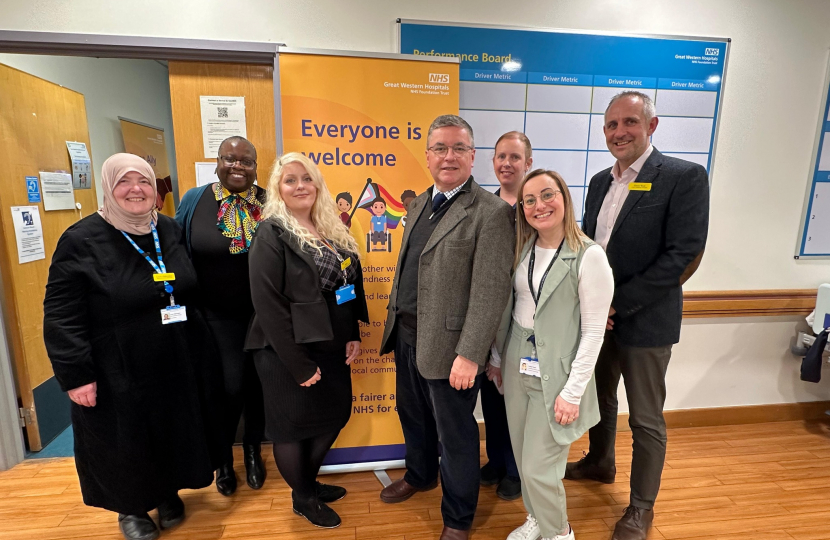 Sir Robert Buckland photographed at the Great Western Hospital Neurodiversity Celebration Event