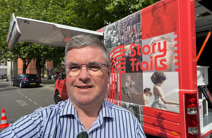 South Swindon MP Robert Buckland at the StoryTrails event in Swindon