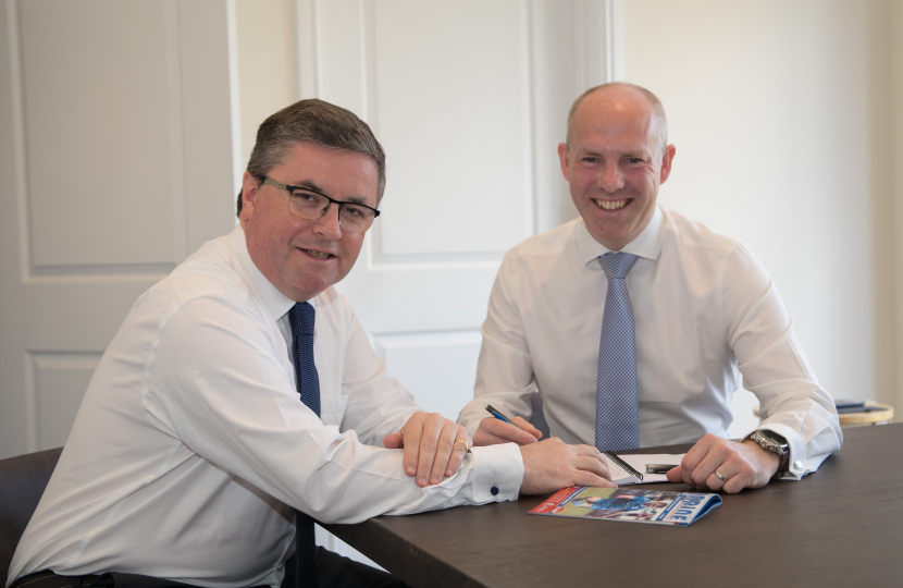 The Rt Hon Sir Robert Buckland KBE KC MP with Justin Tomlinson MP