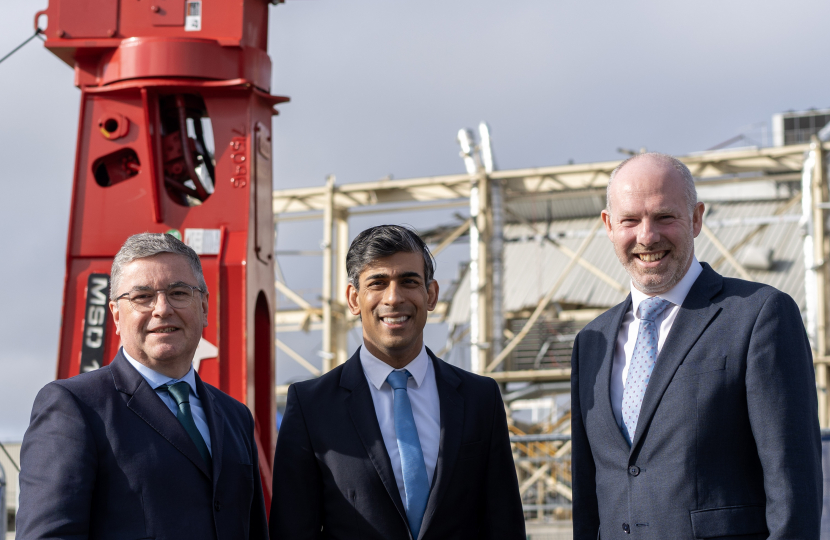 Sir Robert Buckland MP, Prime Minister, Rishi Sunak and Justin Tomlinson MP