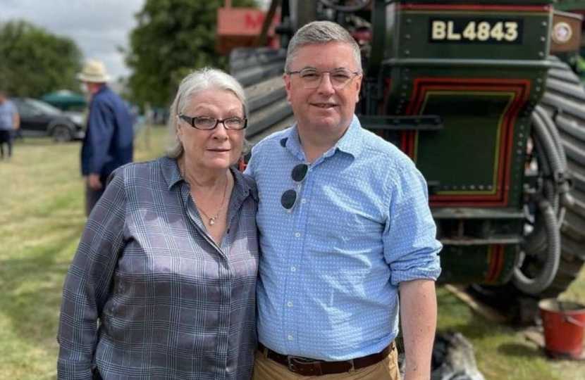 The Rt Hon Sir Robert Buckland KBE KC MP photographed with Cllr Jenny Jeffries