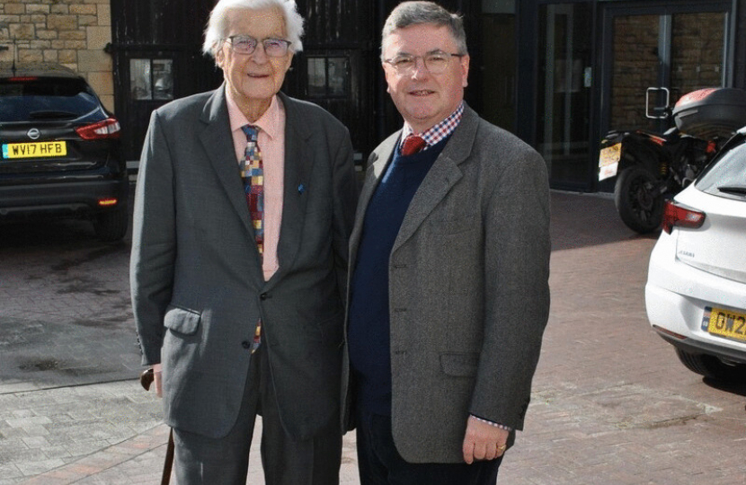 The Rt Hon Sir Robert Buckland KBE KC MP with Lord Baker from the Baker Dearing Trust 