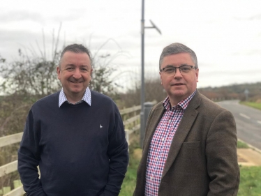 Robert Buckland QC MP pictured with Cllr Gary Sumner