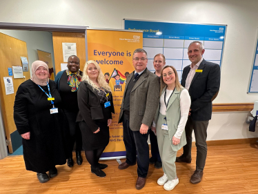 Sir Robert Buckland photographed at the Great Western Hospital Neurodiversity Celebration Event