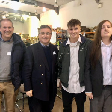 The Rt Hon Robert Buckland QC MP photographed with Service Users at Phoenix Enterprises