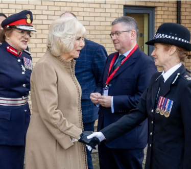 Sir Robert Buckland MP photographed with the Queen on her recent visit to Swindon